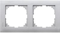 Рамка универсальная Schneider Electric Merten M-Pure 2-м. алюминий 